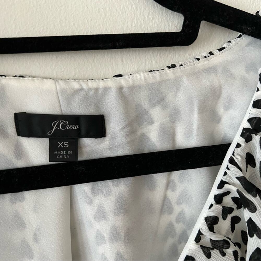 J. Crew Ruffle Heart Print Blouse - Picture 7 of 8